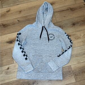 Hollister Light Gray Hoodie with Black Details